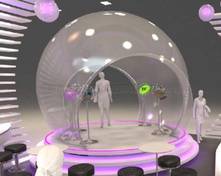 深圳亚克力展示球 3米大球透明水晶大球罩 定制不同形体球加工